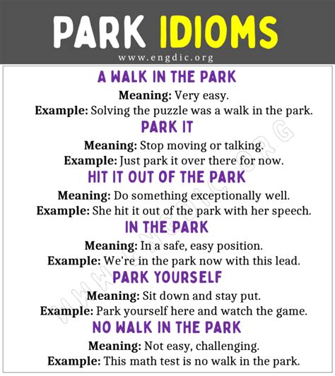 park idioms