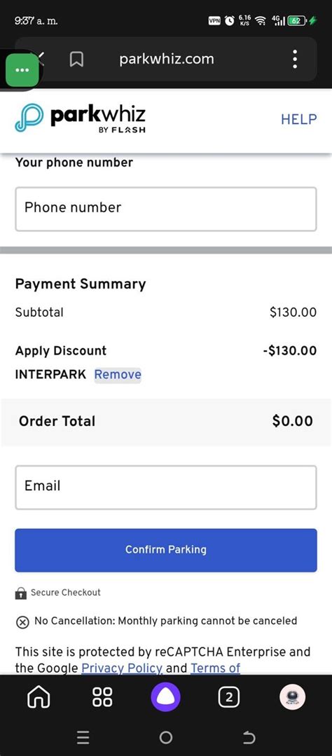 park whiz discount code