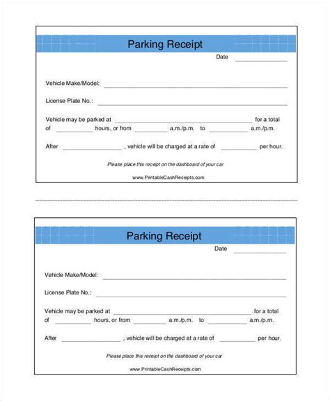 Free Parking Receipt Template Of 17 Taxi Receipt Templates Free Samples