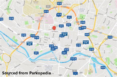 parking in leeds city centre map