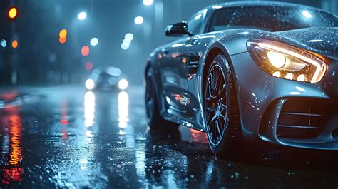 Parking Lights At Night