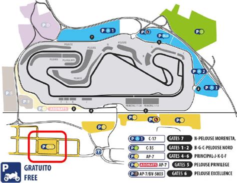 parking moto gp barcelone