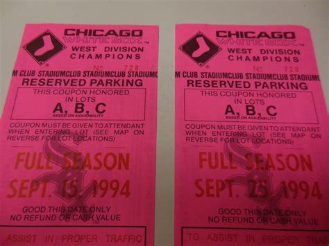 parking passes chicago white sox