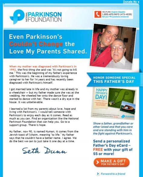 parkinson's donations in memory of