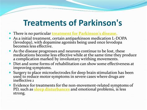 parkinson disease treatment ppt