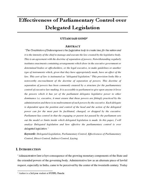 +14 Parliamentary Control Over Delegated Legislation Going Viral