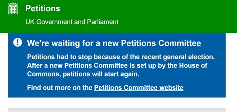 parliamentary petition general election