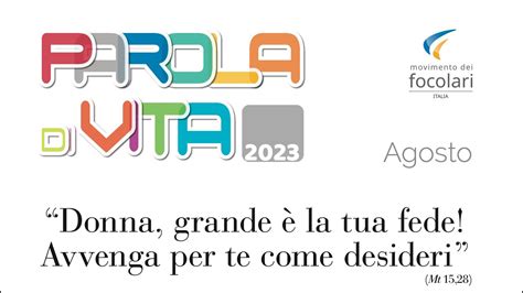 parola di vita agosto 2023