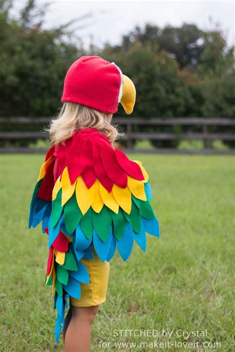 NoSew DIY Parrot Kids Costume Diy parrot costume