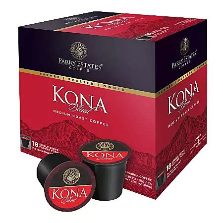 Hawaiian Gold Kona Coffee 18 Kcup Pods Parry Estate Reserve 100
