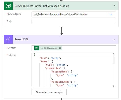 parse json to excel table power automate