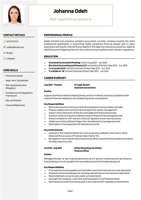 Accounting Assistant Resume Template 2017