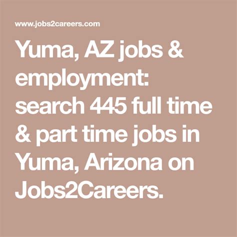 Local Jobs Local Jobs In Yuma Az