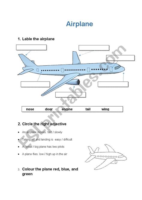 part of a plane worksheet pdf