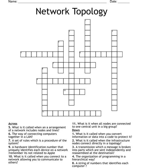 part of an underground network crossword