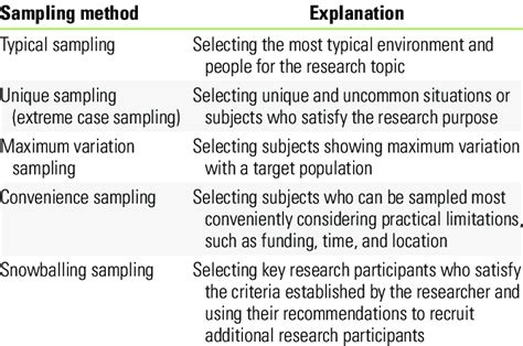 participants and sampling procedure example
