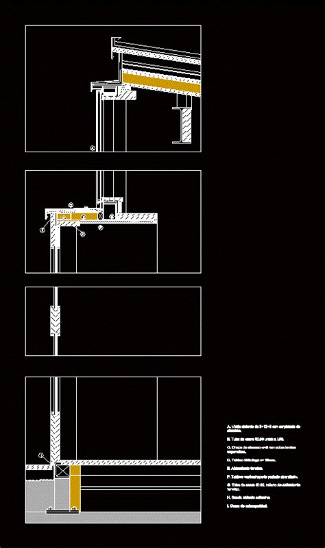 particolare costruttivo finestra dwg