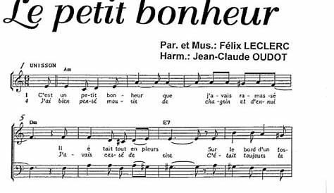 Le Bonheur Partitions | Henri Salvador | Piano et Chant