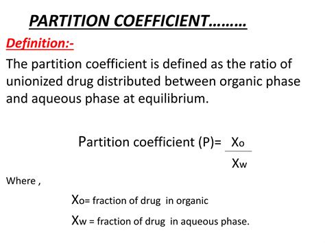 Partition Coefficient Explained