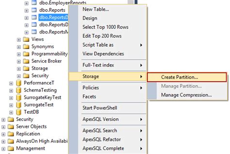 Partition Command In Sql Server