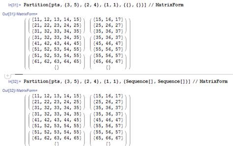 Partition In Mathematica