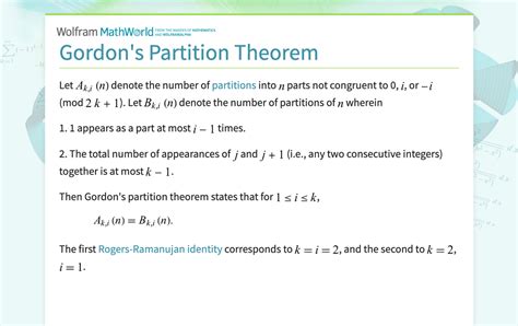 Partition Theorem Geometry