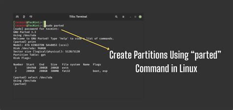 Partitions Linux Command