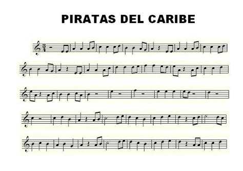 partitura piratas del caribe flauta travesera