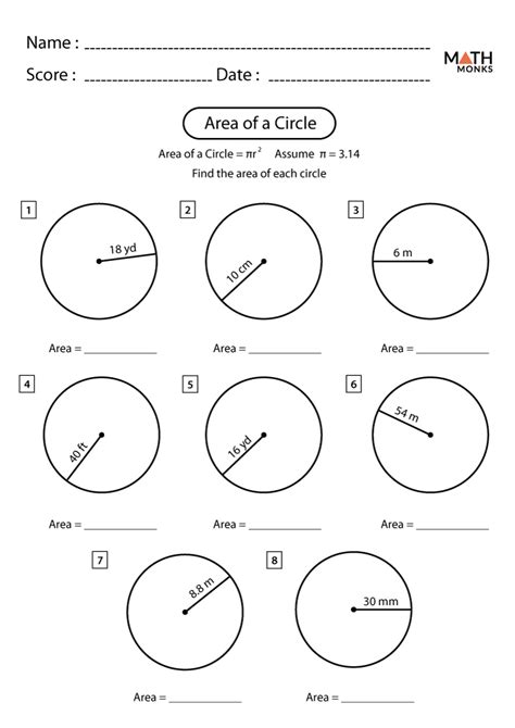 parts of a circle worksheet tes