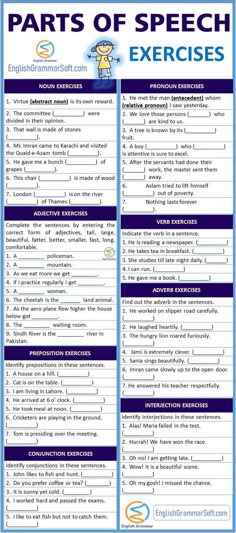 parts of speech exercises for class 9 with answers pdf