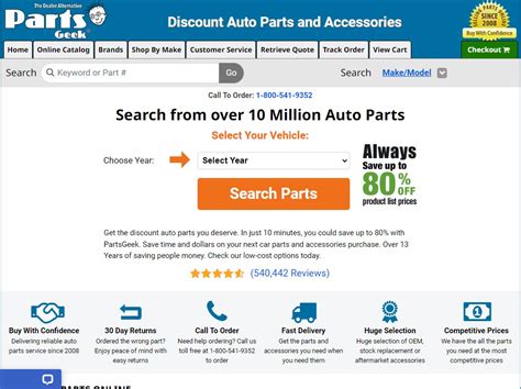 Partsgeek.com Website