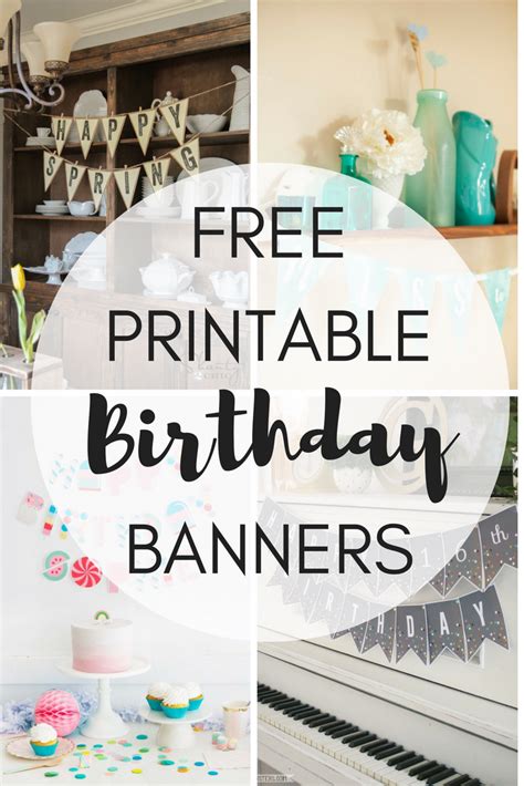 Happy Birthday Banners Free Printable BirthdayBuzz