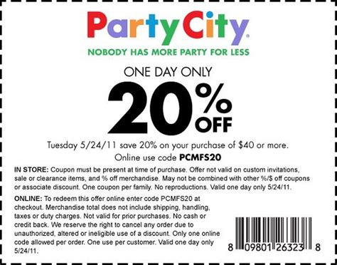 Party City Online Coupon Code 2020
