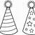party hats coloring page
