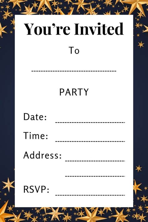 Free Printable Birthday Invitation Templates