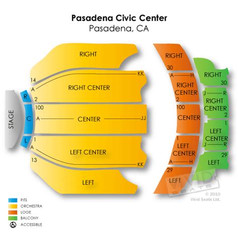 Pasadena Civic Auditorium Seating Map