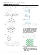 pascal's triangle practice questions