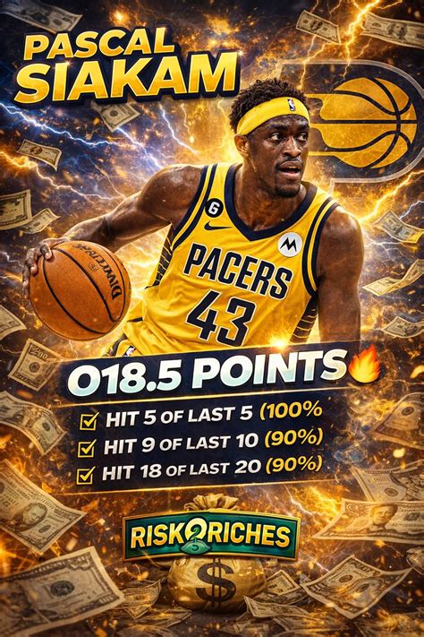 pascal siakam points last 5 games