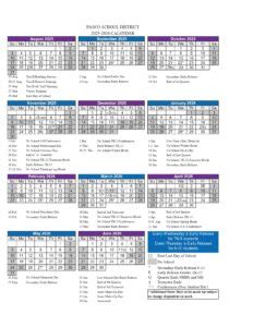 Pasco School District Calendar