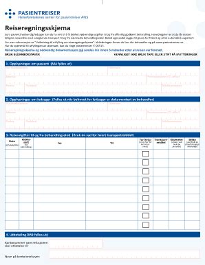 pasientreiser reiseregning