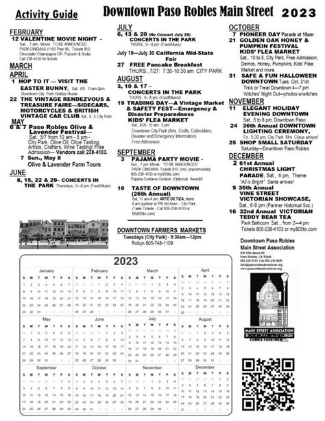 Paso Robles Event Calendar 2024