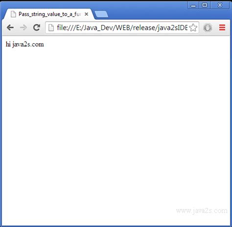 Pass String In Javascript Function