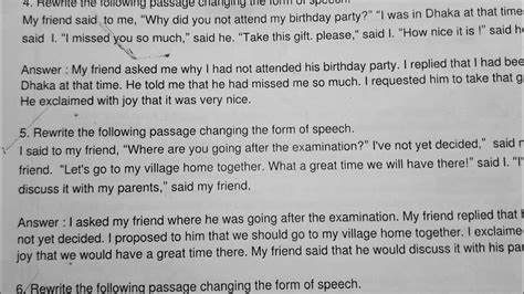 passage narration exercise for class 8 with answers pdf