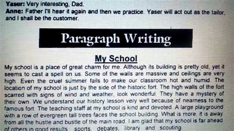 passage writing examples for class 9