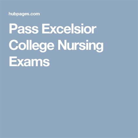 passing excelsior college nursing exams