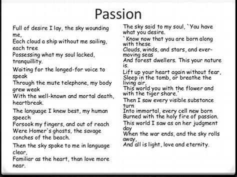 passion by kathleen poem