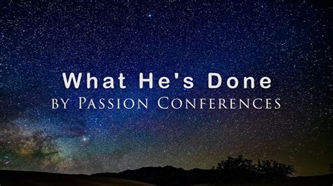 passion conferences what he's done