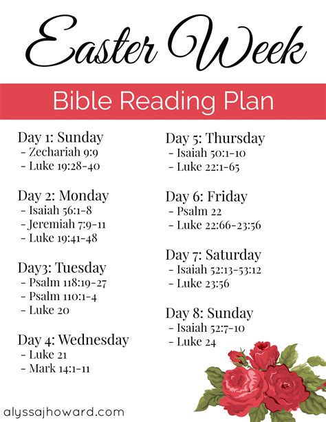 passion week bible reading plan