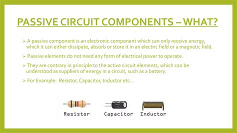 Passive Components In Electrical Circuit