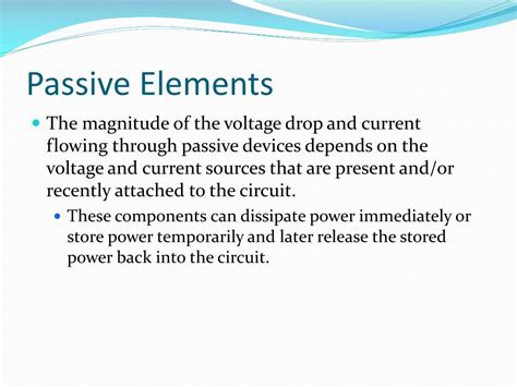 Passive Elements Power